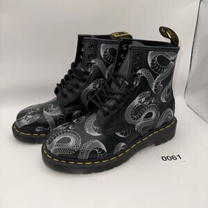 Dr. Martens 1460 Men' Size 4 Women's Size 5 Serpent Print Leather Lace Boots